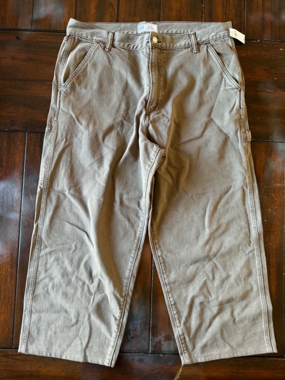 NWT GAP Baggy Fit Ultrasoft Denim Carpenter Pants Size 36x32 Coupe Balloon